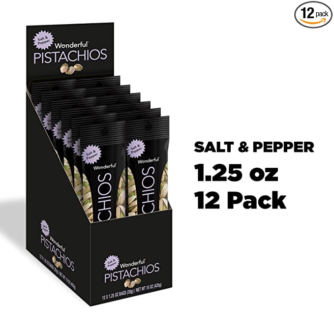 Wonderful Pistachios, Salt and Pepper Flavored Nuts